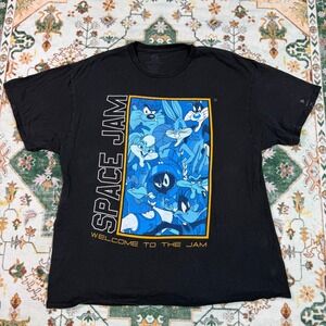 Space Jam A New Legacy Graphic‎ T Shirt Black XL Bugs Bunny Taz Tune Squad
